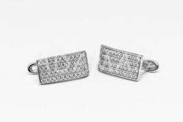 Náušnice s anglickým patentom strieborné AGNAUA000137