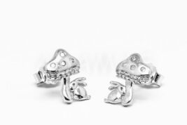 Napichovacie náušnice strieborné AGNAUN000615