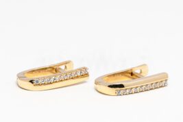 Náušnice s anglickým patentom zlaté AUNAUA000207