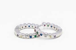 Kruhové náušnice strieborné AGNAUK000339