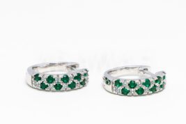 Kruhové náušnice strieborné AGNAUK000366