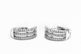 Kruhové náušnice strieborné AGNAUK000409