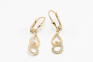 Pridané do zoznamu, Visiace náušnice zlaté AUNAUV000139, cena <span class="woocommerce-Price-amount amount"><bdi>414,00&nbsp;<span class="woocommerce-Price-currencySymbol">&euro;</span></bdi></span>.