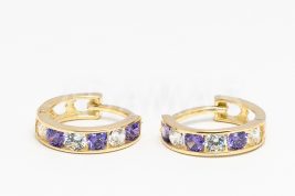 Kruhové náušnice zlaté AUNAUK000275