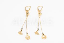 Visiace náušnice zlaté AUNAUV000142