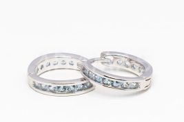 Kruhové náušnice strieborné AGNAUK000456