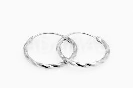 Kruhové náušnice strieborné AGNAUK000447