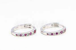 Kruhové náušnice strieborné AGNAUK000470