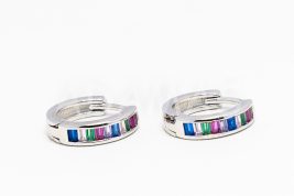 Kruhové náušnice strieborné AGNAUK000473