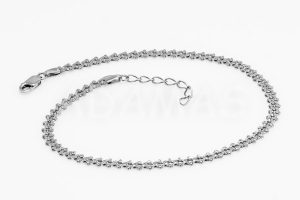 Pridané do zoznamu, Členkový náramok strieborný AGCN000132, cena <span class="woocommerce-Price-amount amount"><bdi>40,00&nbsp;<span class="woocommerce-Price-currencySymbol">&euro;</span></bdi></span>.