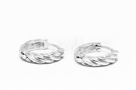 Kruhové náušnice strieborné AGNAUK000478