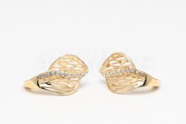 Náušnice s anglickým patentom zlaté AUNAUA000271