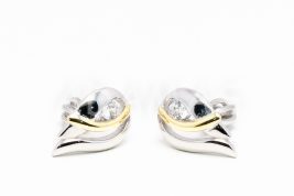 Balónikové náušnice strieborné AGNAUB000221