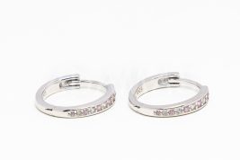 Kruhové náušnice strieborné AGNAUK000512