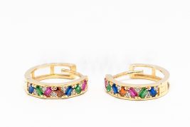 Kruhové náušnice zlaté AUNAUK000340