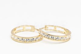 Kruhové náušnice zlaté AUNAUK000345