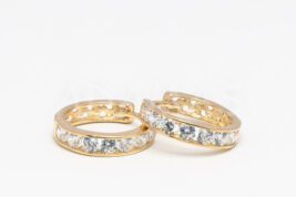 Kruhové náušnice zlaté AUNAUK000361