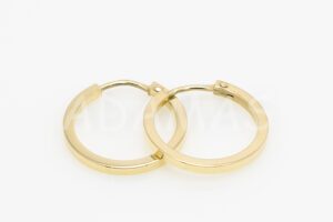 Pridané do zoznamu, Kruhové náušnice zlaté AUNAUK000379, cena <span class="woocommerce-Price-amount amount"><bdi>270,00&nbsp;<span class="woocommerce-Price-currencySymbol" translate="no" dir="auto">&euro;</span></bdi></span>.