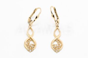 Pridané do zoznamu, Visiace náušnice zlaté AUNAUV000168, cena <span class="woocommerce-Price-amount amount"><bdi>603,00&nbsp;<span class="woocommerce-Price-currencySymbol" translate="no" dir="auto">&euro;</span></bdi></span>.