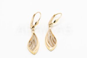 Pridané do zoznamu, Visiace náušnice zlaté AUNAUV000170, cena <span class="woocommerce-Price-amount amount"><bdi>675,00&nbsp;<span class="woocommerce-Price-currencySymbol" translate="no" dir="auto">&euro;</span></bdi></span>.