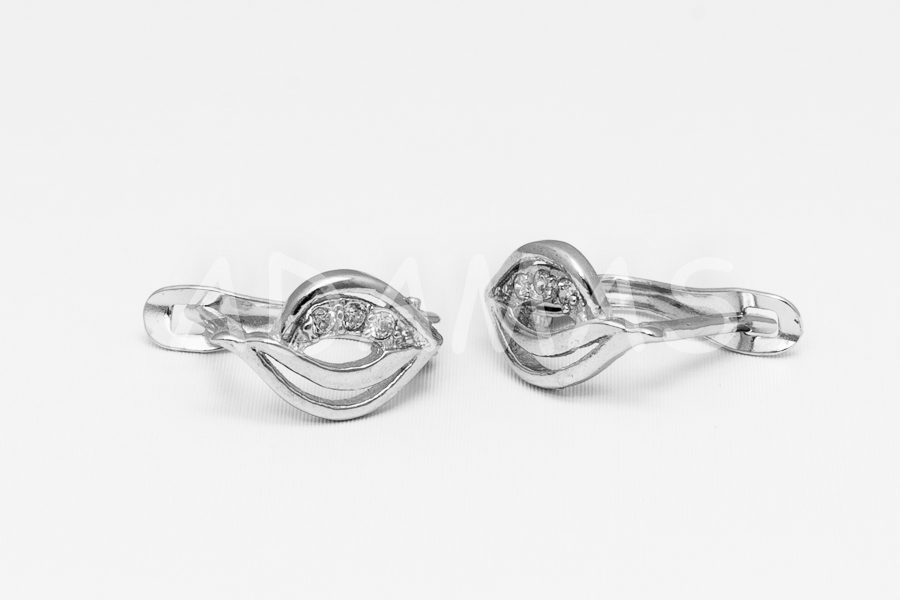 Náušnice s anglickým patentom strieborné AGNAUA000011