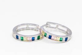 Kruhové náušnice strieborné AGNAUK000162