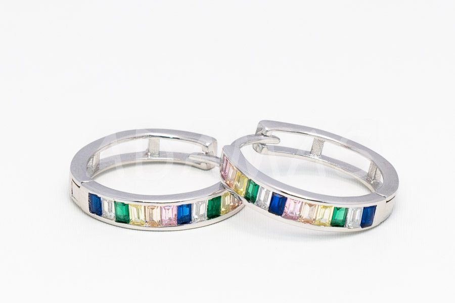 Kruhové náušnice strieborné AGNAUK000162