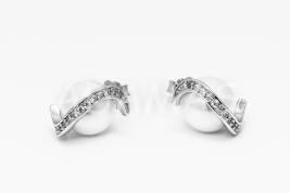 Napichovacie náušnice strieborné AGNAUN000099