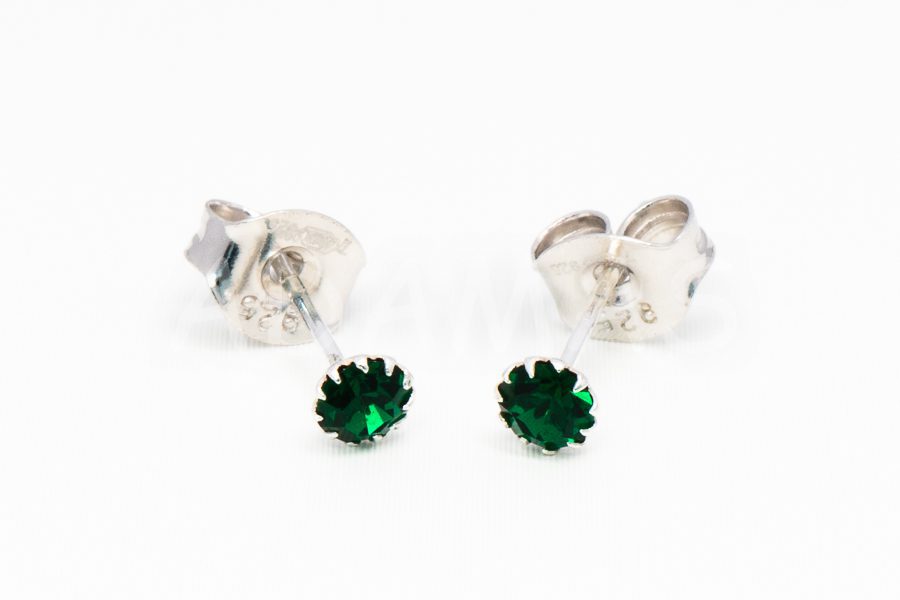 Napichovacie náušnice strieborné AGNAUN000176