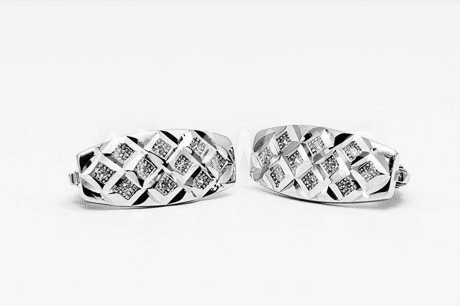 Patentové náušnice strieborné AGNAUP000123