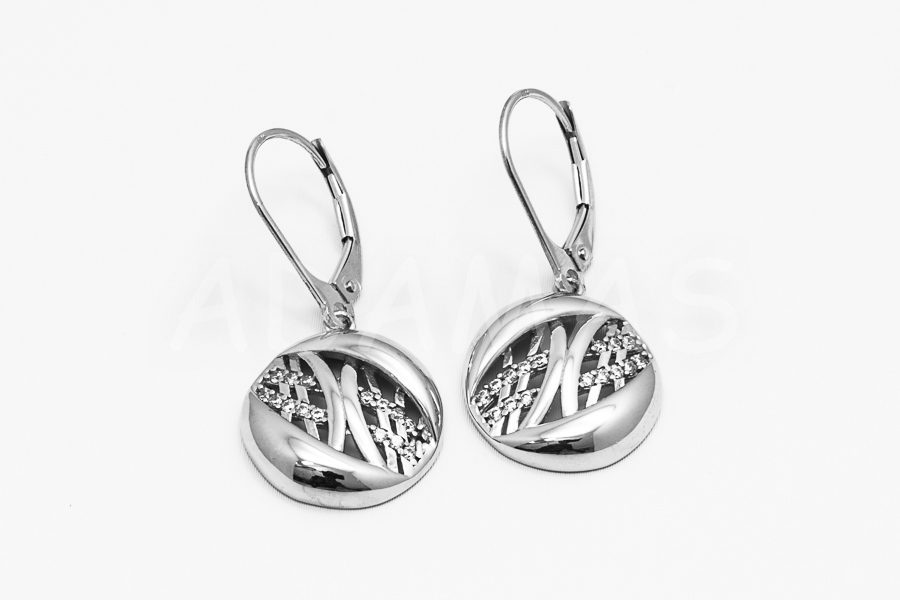 Vysiace náušnice strieborné AGNAUV000007