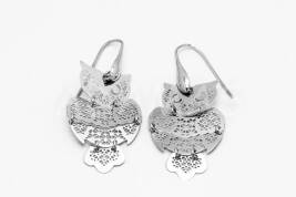 Vysiace náušnice strieborné AGNAUV000080