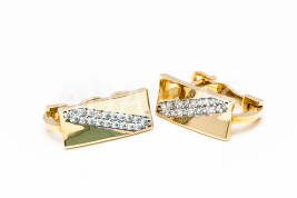 Náušnice s anglickým patentom zlaté AUNAUA000049