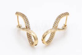 Náušnice s anglickým patentom zlaté AUNAUA000138