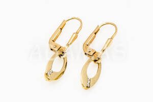 Pridané do zoznamu, Visiace náušnice zlaté AUNAUV000008, cena <span class="woocommerce-Price-amount amount"><bdi>324,00&nbsp;<span class="woocommerce-Price-currencySymbol">&euro;</span></bdi></span>.