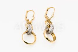 Vysiace náušnice zlaté AUNAUV000017