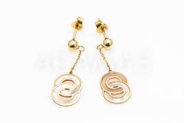Vysiace náušnice zlaté AUNAUV000051
