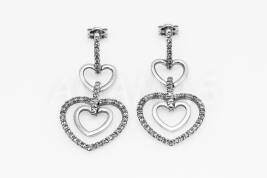 Vysiace náušnice zlaté AUNAUV000052