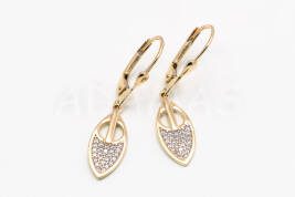 Vysiace náušnice zlaté AUNAUV000095