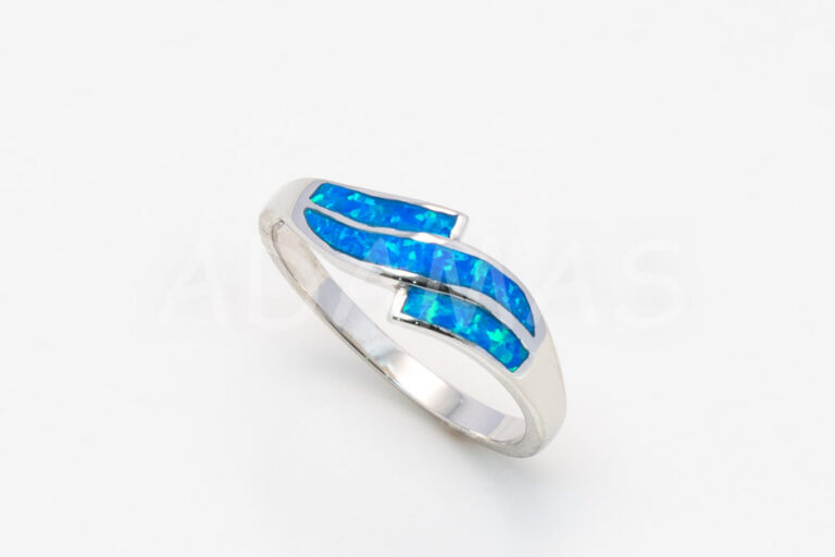 Dámsky prsteň strieborný s modrým emailom AGPD000498