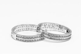 Kruhové náušnice strieborné AGNAUK000384