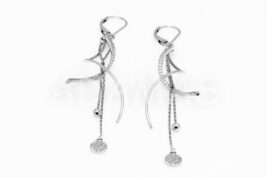 Visiace náušnice strieborné AGNAUV000162