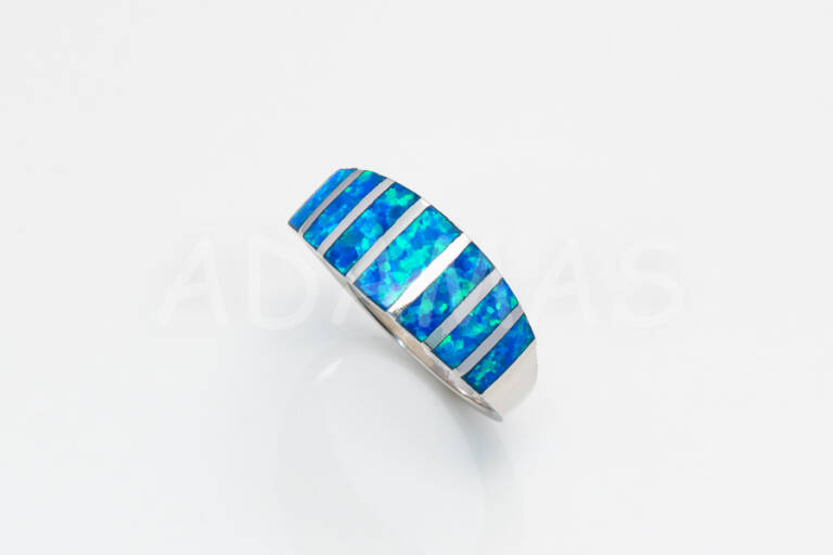 Dámsky prsteň strieborný s modrým emailom AGPD000245