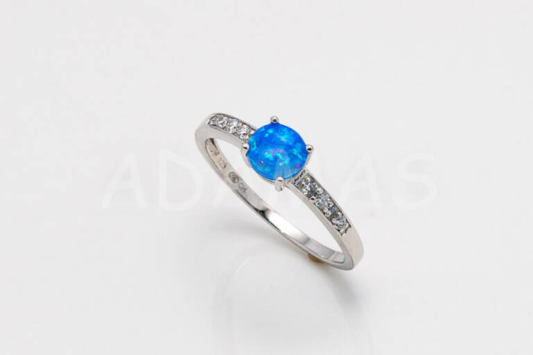 Dámsky prsteň strieborný s modrým emailom AGPD000376