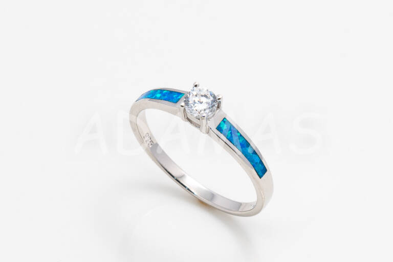 Dámsky prsteň strieborný s modrým emailom AGPD000389