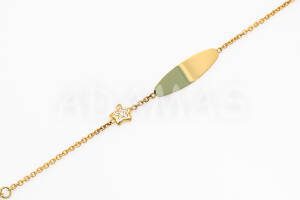 Pridané do zoznamu, Detský náramok zlatý s hviezdou AUNARDE000010, cena <span class="woocommerce-Price-amount amount"><bdi>324,00&nbsp;<span class="woocommerce-Price-currencySymbol" translate="no">&euro;</span></bdi></span>.