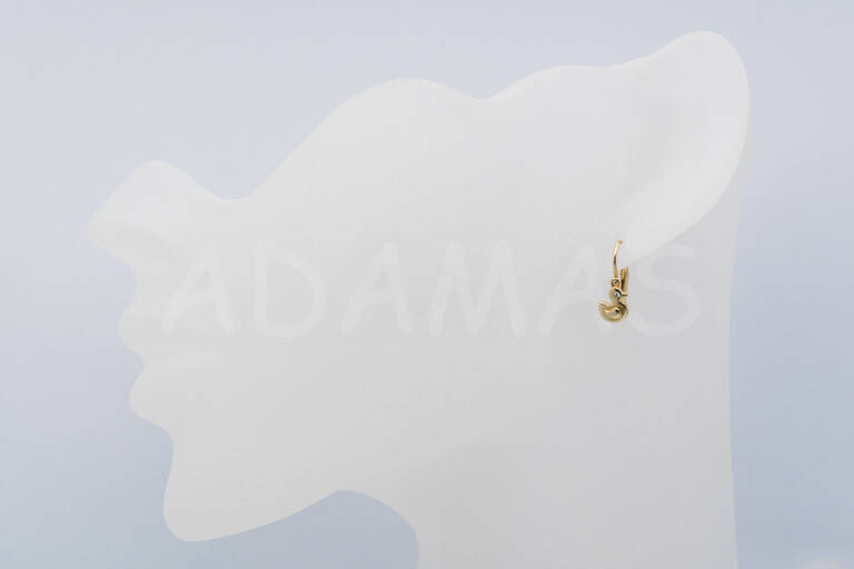 Detské náušnice zlaté kačica AUNAUD000018