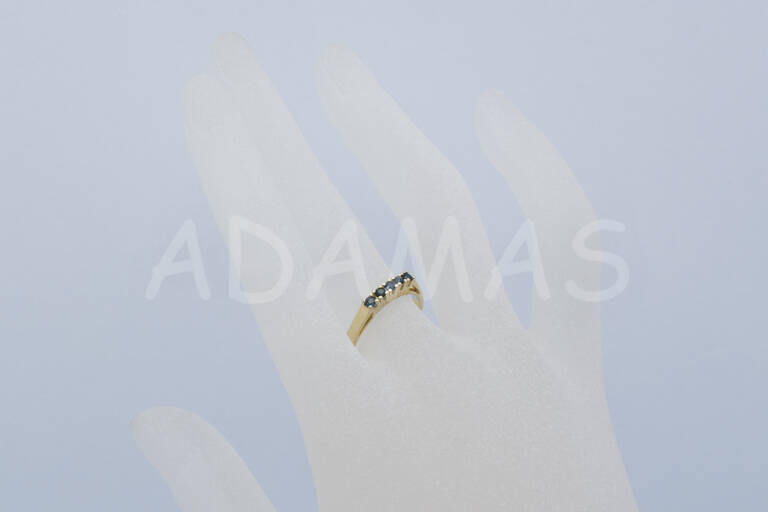 Dámsky prsteň zlatý s modrým zirkónom AUPD000239