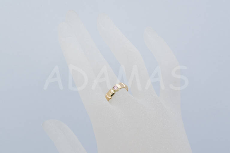 Dámsky prsteň zlatý s ružovým zirkónom AUPD000242