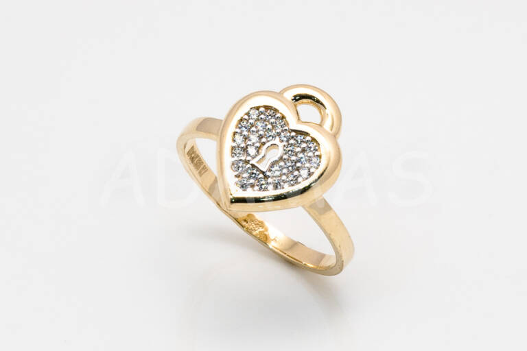 Dámsky prsteň zlatý srdce AUPD000425
